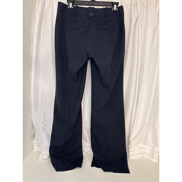 Ann Taylor Womens Navy Wide-Leg Trousers Size 6 petite - Picture 2 of 5